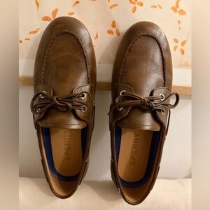 Sperry womens Dark Brown Leather Boat Shoes